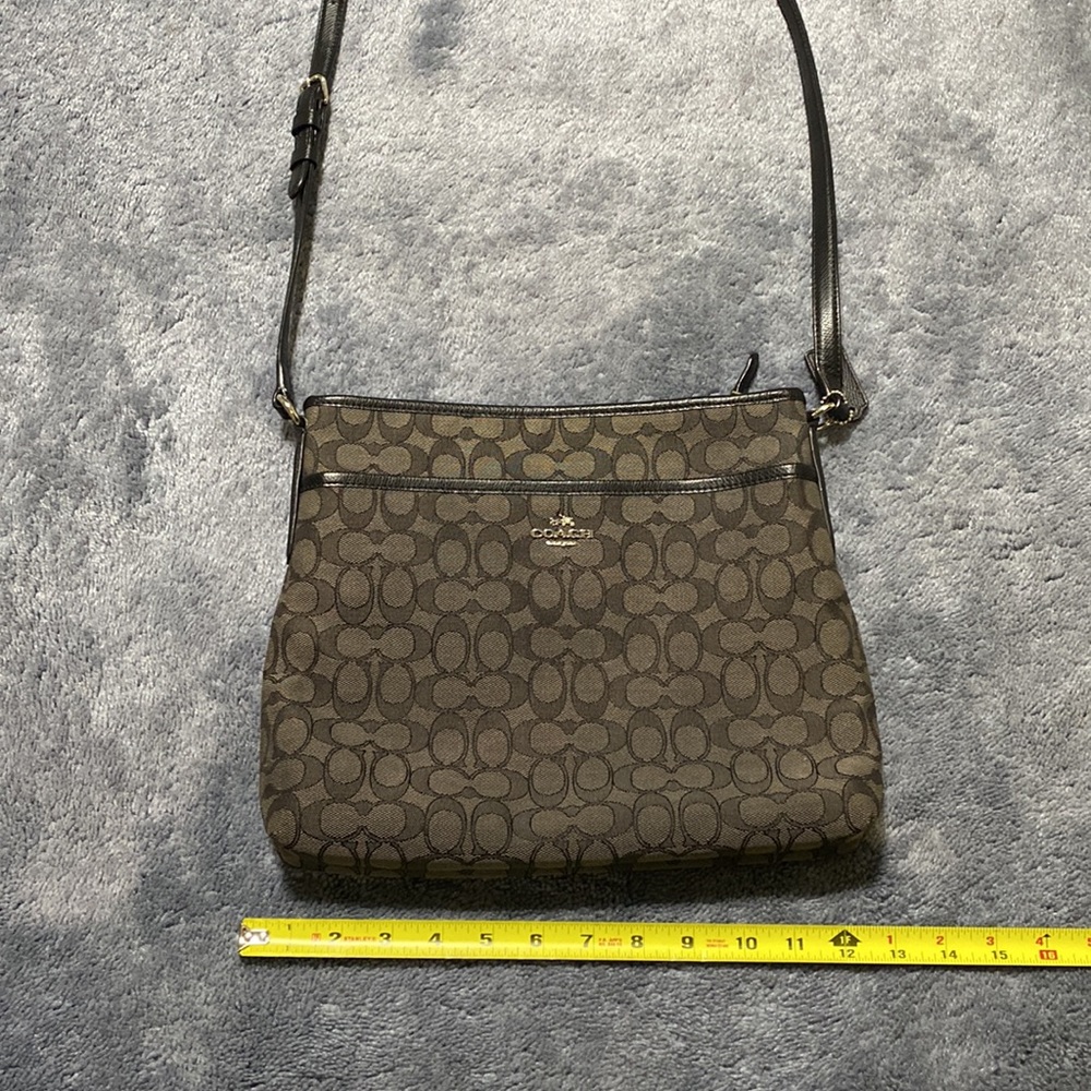 Coach Signature Print Canvas File Bag - image 1